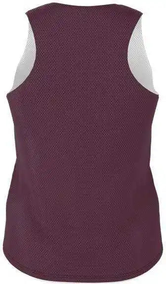 Alleson Athletic Lp001w Womens Lacrosse Reversible Pinnie - Light Maroon White