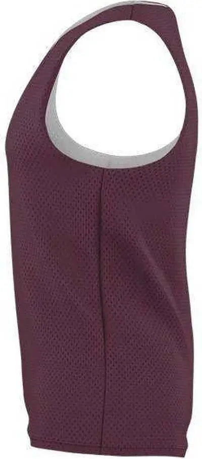 Alleson Athletic Lp001y Youth Lacrosse Reversible Pinnie - Light Maroon White