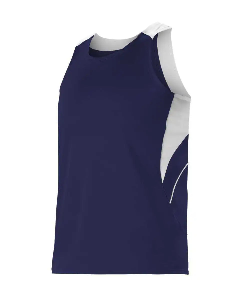 Alleson Athletic R1lfj Men’s Loose Fit Track Tank - Navy White