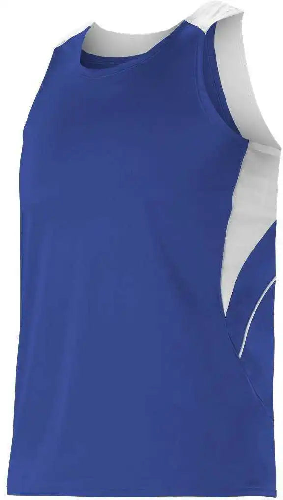 Alleson Athletic R1lfj Men’s Loose Fit Track Tank - Royal White