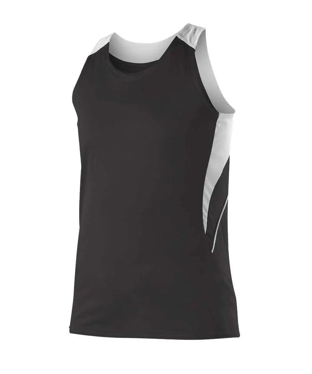 Alleson Athletic R1lfjw Women’s Loose Fit Track Tank - Black White