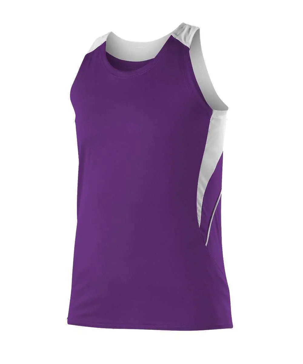 Alleson Athletic R1lfjw Women’s Loose Fit Track Tank - Purple White