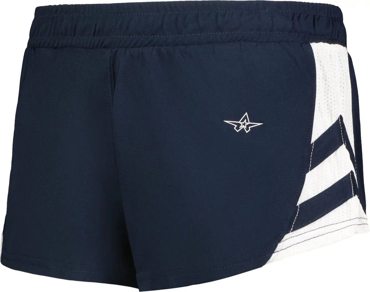 Alleson Athletic R4lfpw Ladies Medal Track Short - Navy White