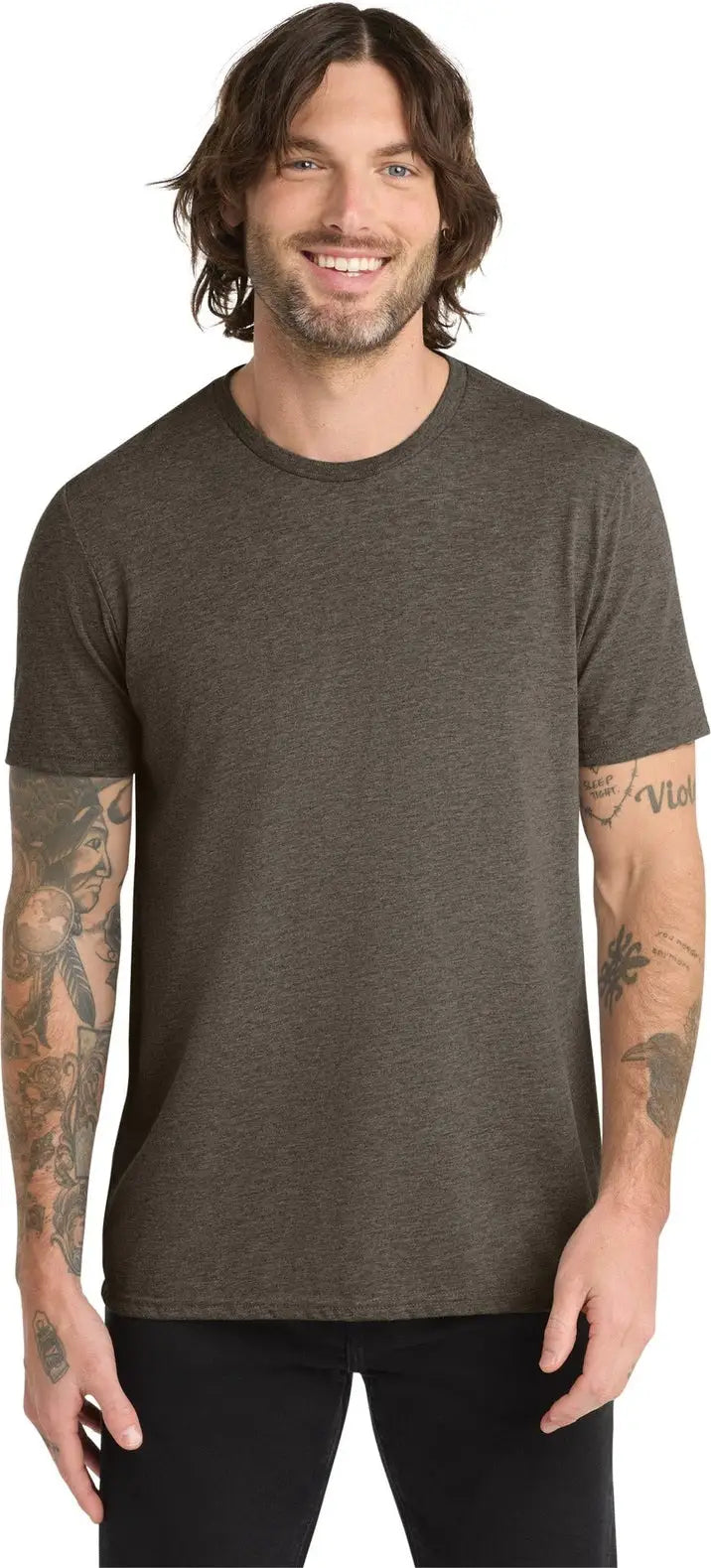 Allmade Al2004 Allmade Unisex Tri-blend Tee - Earthy Brown - Adult Xs