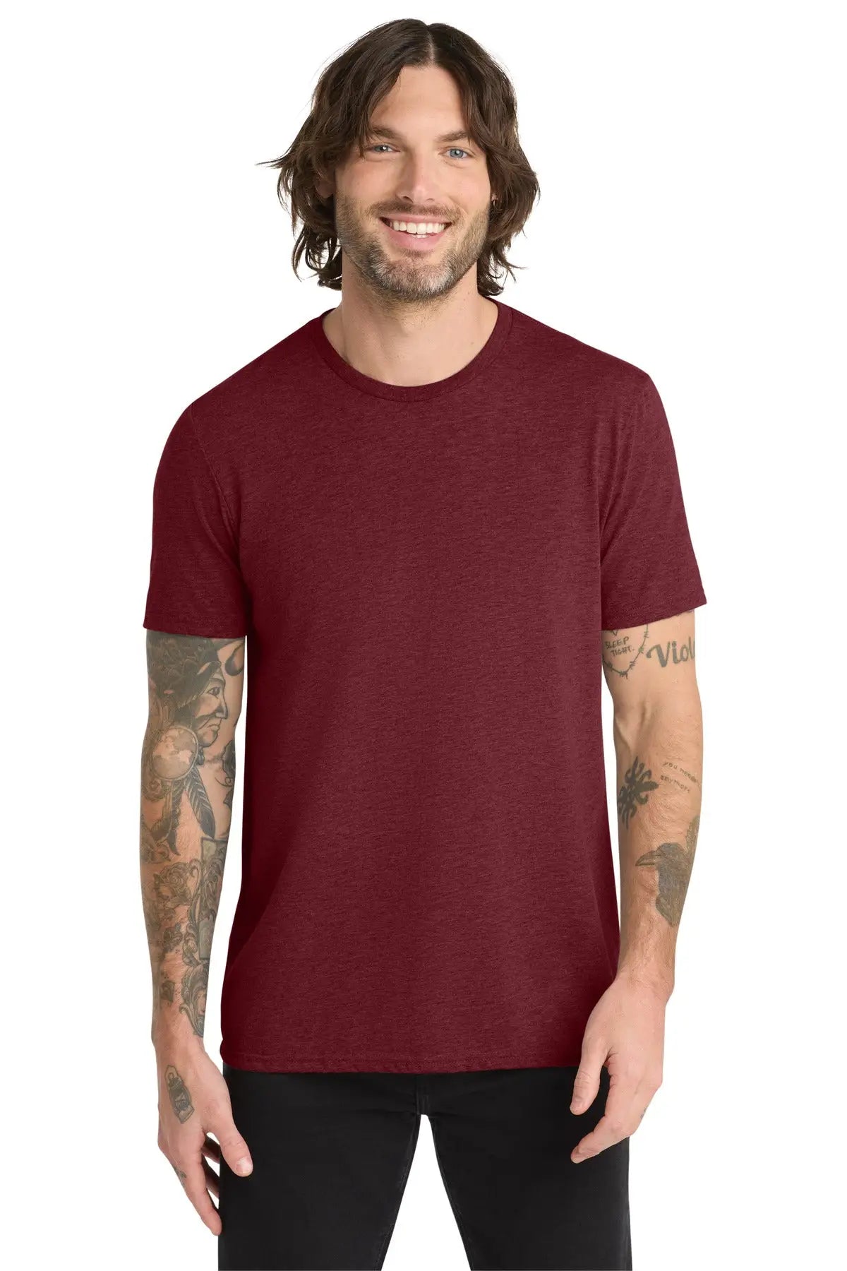 Allmade Al2004 Allmade Unisex Tri-blend Tee - Vino Red - Adult Xs