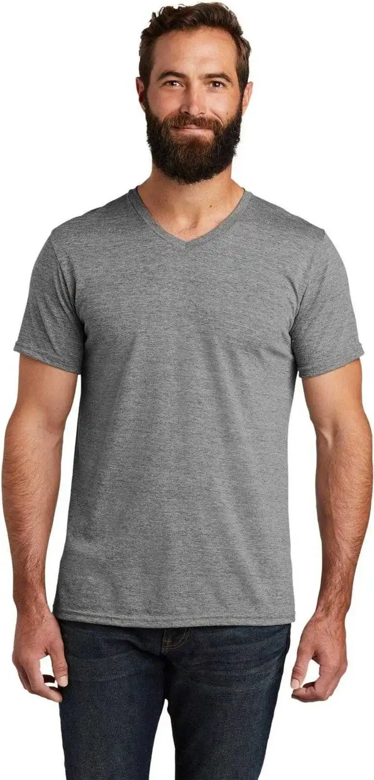 Allmade Al2014 Unisex Tri-blend V-neck Tee - Aluminum Gray