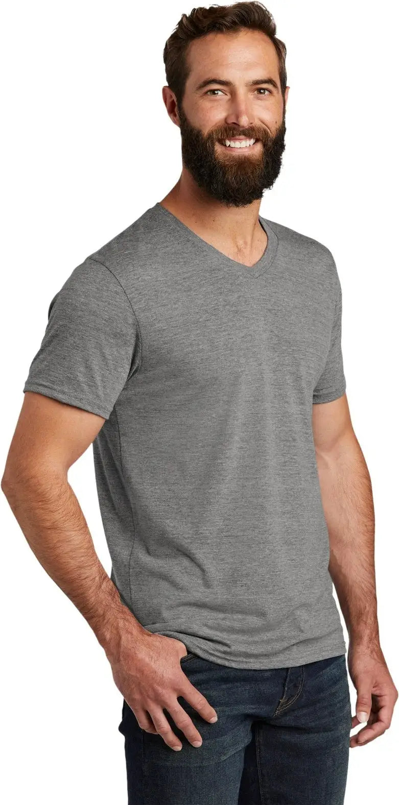 Allmade Al2014 Allmade Unisex Tri-blend V-neck Tee - Aluminum Gray