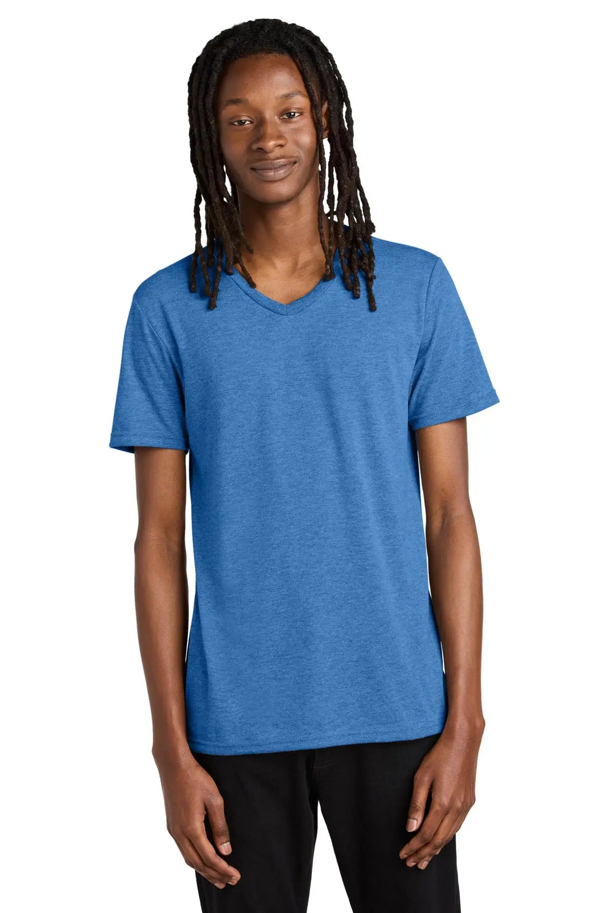 Allmade Al2014 Allmade Unisex Tri-blend V-neck Tee - Azure Blue - Adult Xs