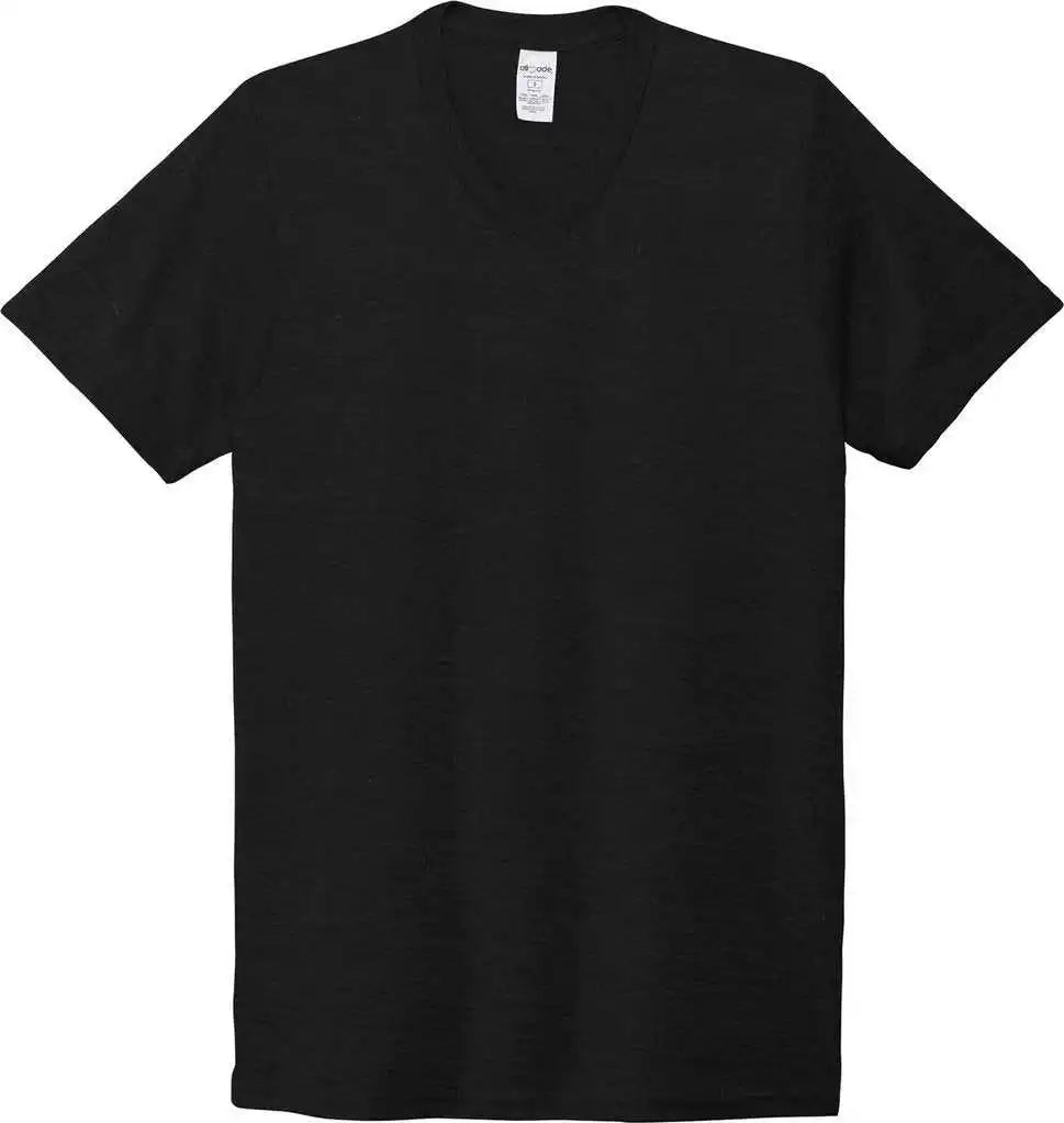 Allmade Al2014 Unisex Tri Blend v Neck Tee Deep Black