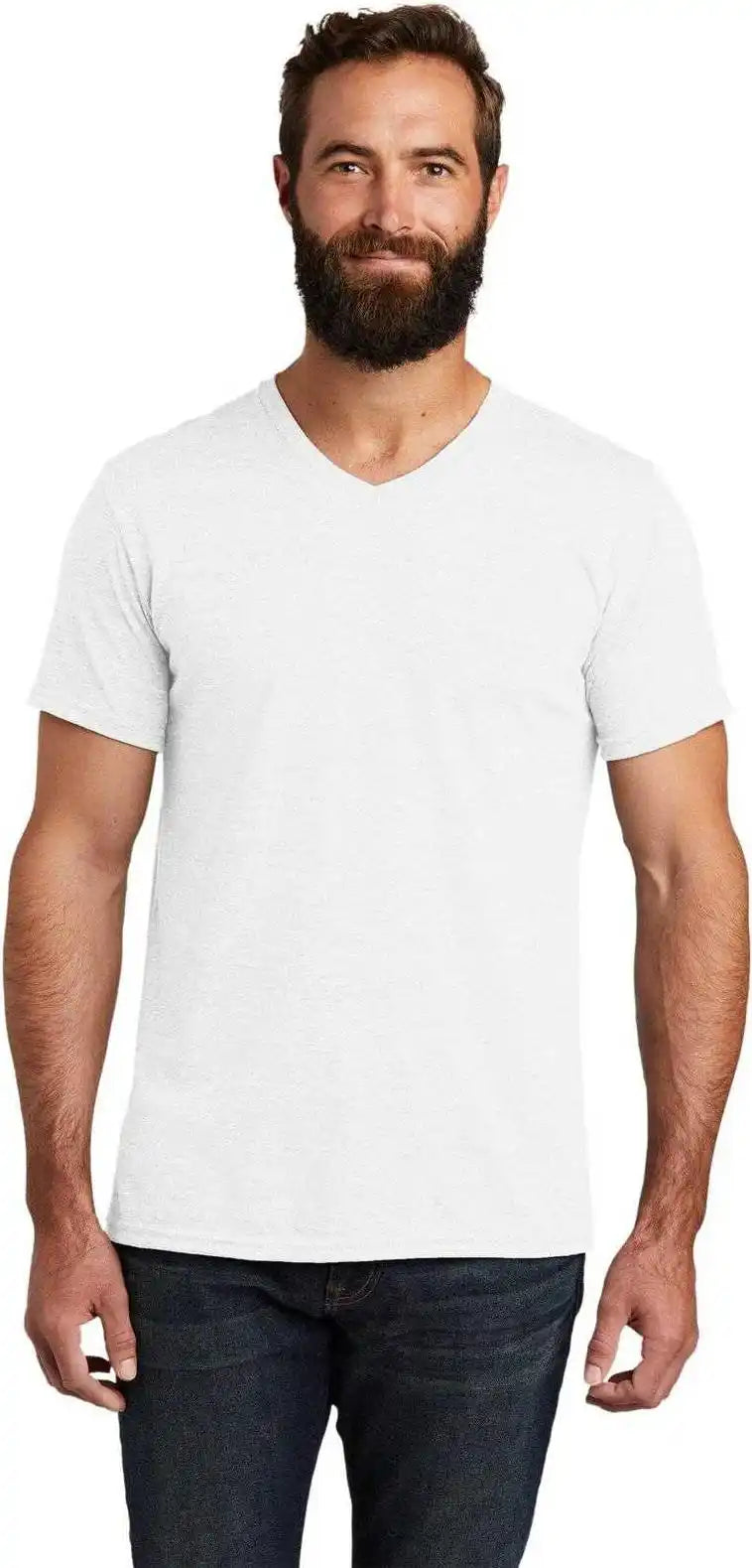 Allmade Al2014 Unisex Tri-blend V-neck Tee - Fairly White