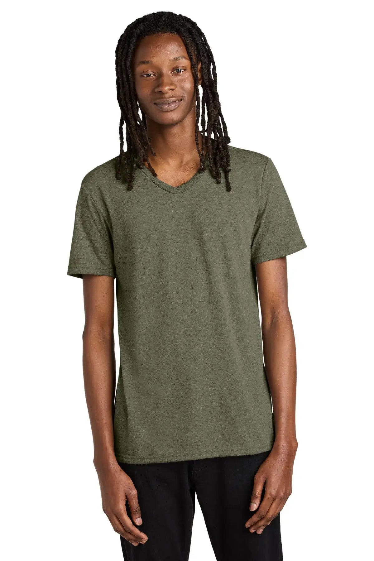 Allmade Al2014 Allmade Unisex Tri-blend V-neck Tee - Olive you Green - Adult Xs