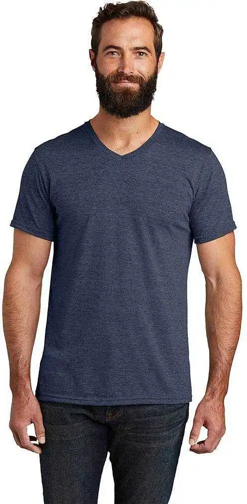 Allmade Al2014 Unisex Tri Blend v Neck Tee Rebel Blue