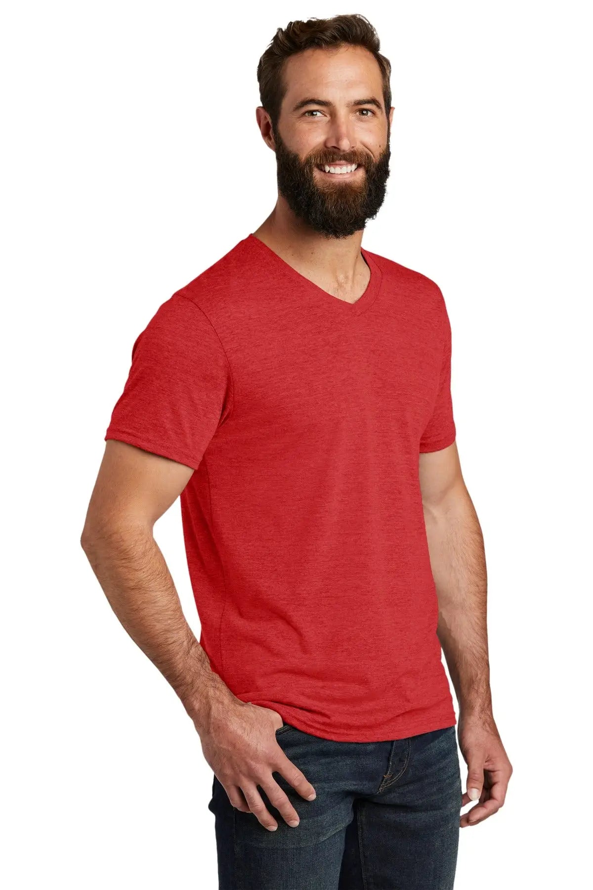 Allmade Al2014 Allmade Unisex Tri-blend V-neck Tee - Rise Up Red