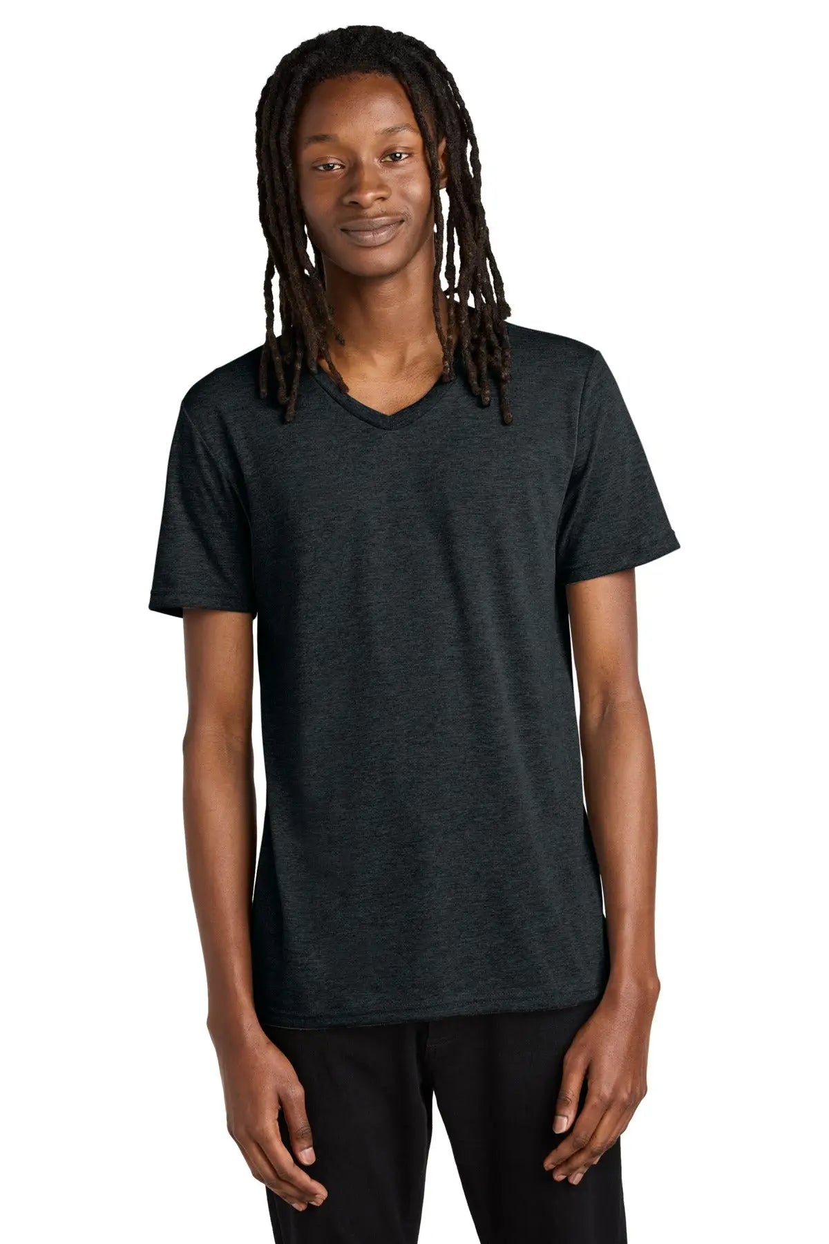 Allmade Al2014 Allmade Unisex Tri-blend V-neck Tee - Space Black - Adult Xs