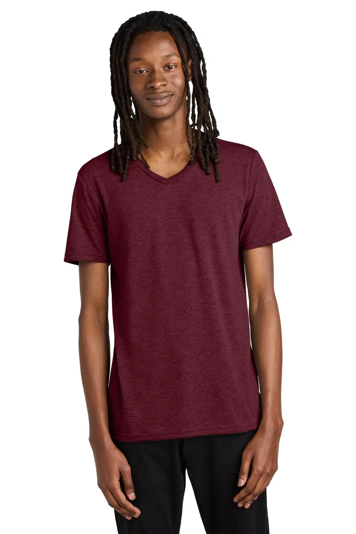Allmade Al2014 Allmade Unisex Tri-blend V-neck Tee - Vino Red - Adult Xs