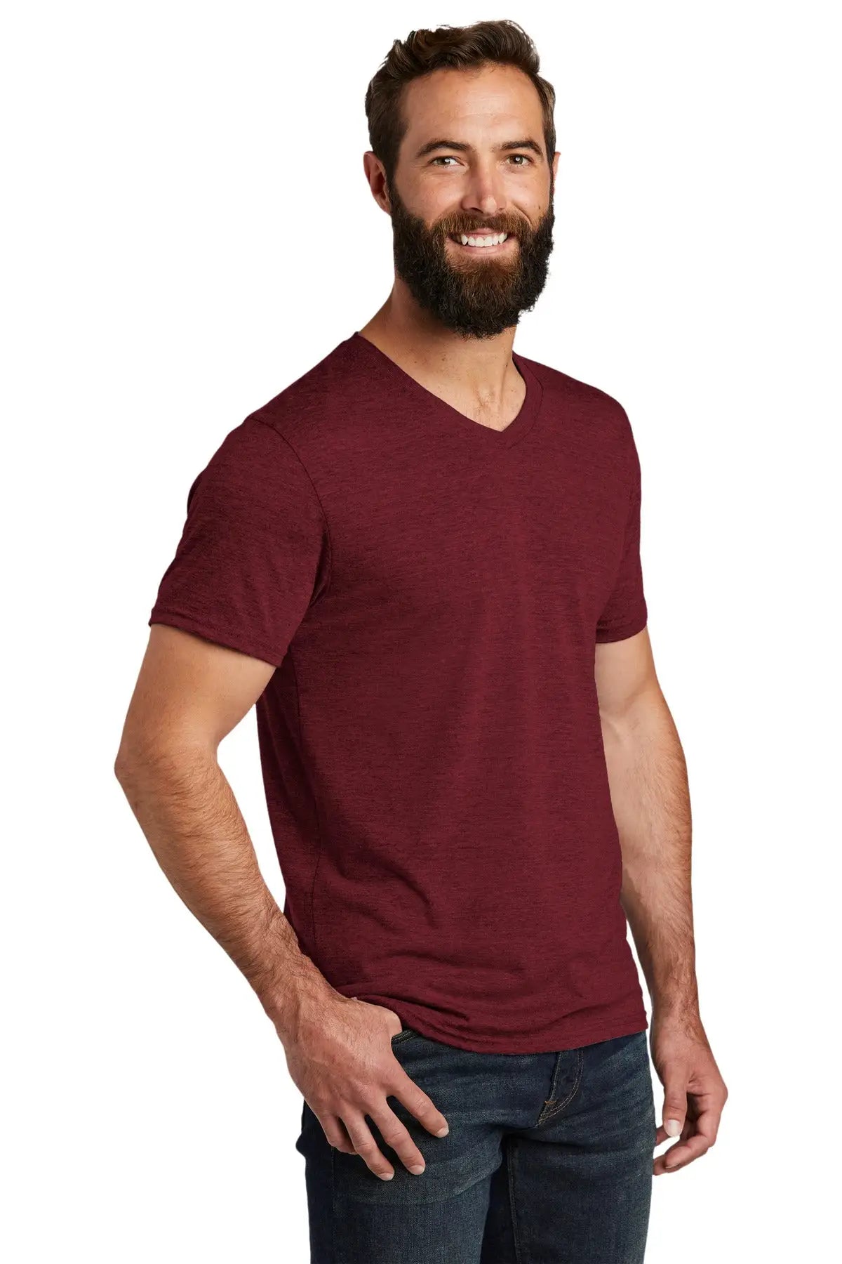 Allmade Al2014 Allmade Unisex Tri-blend V-neck Tee - Vino Red