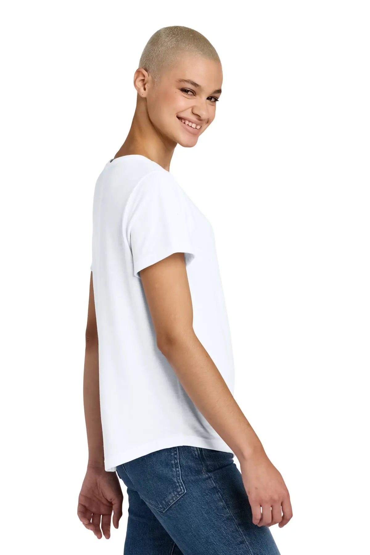 Allmade Al2015 Allmade Women’s Relaxed Tri-blend Scoop Neck Tee - Bright White