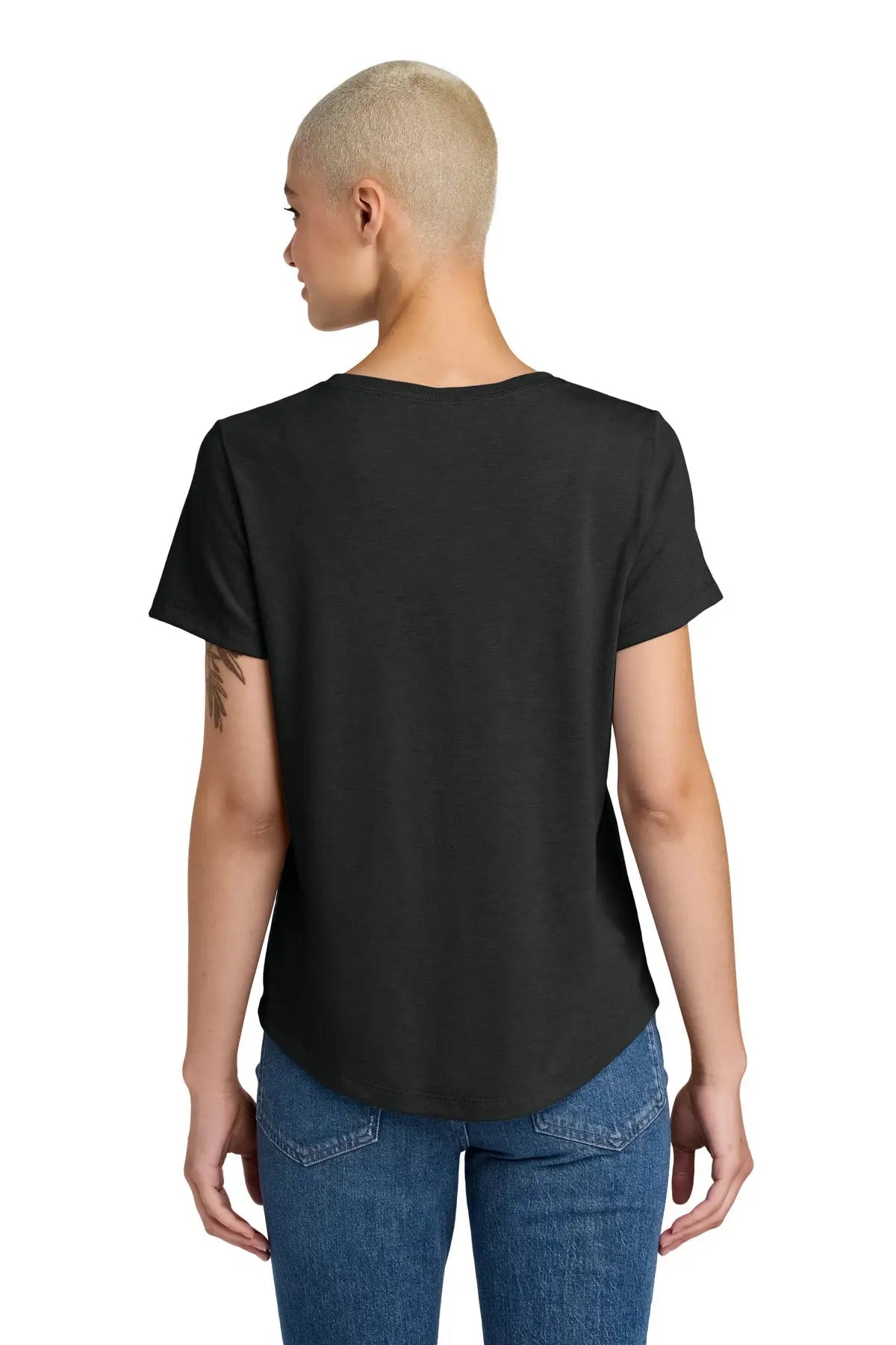 Allmade Al2015 Allmade Women’s Relaxed Tri-blend Scoop Neck Tee - Deep Black