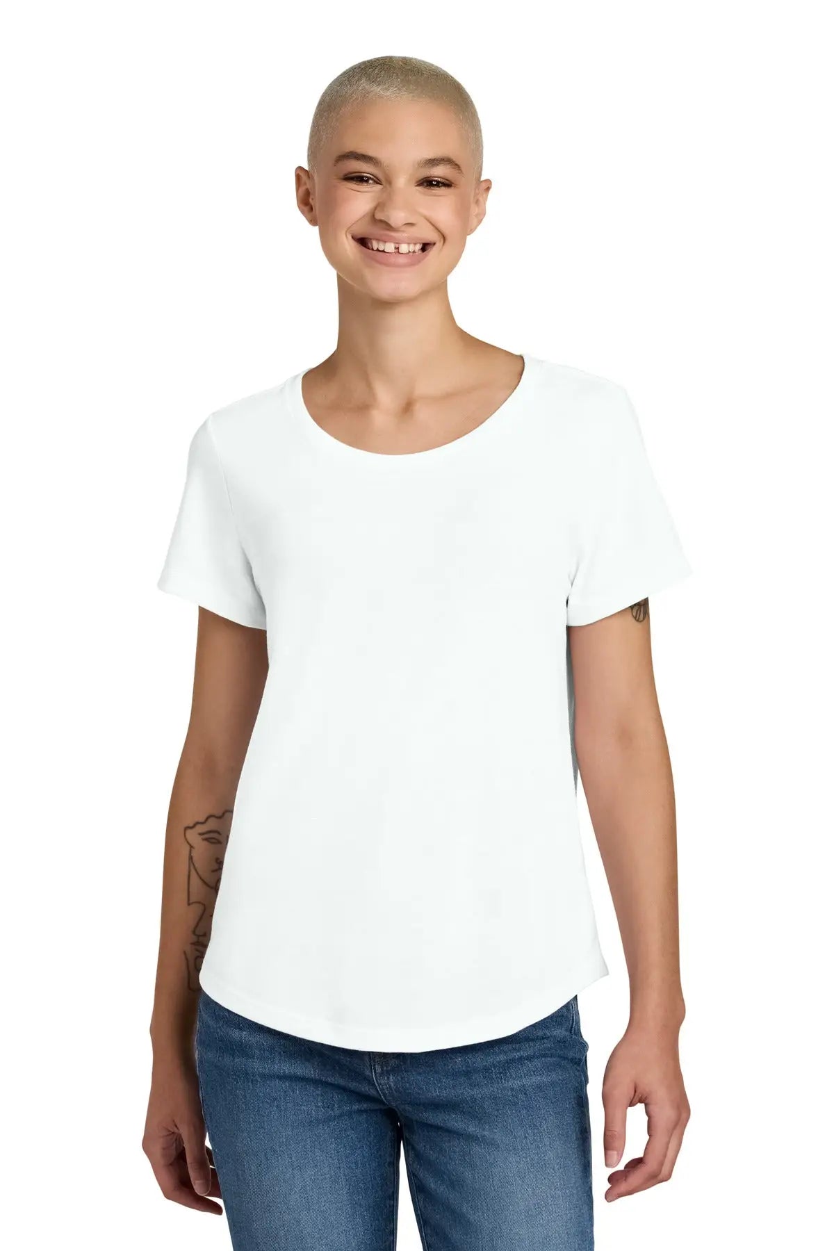 Allmade Al2015 Allmade Women’s Relaxed Tri-blend Scoop Neck Tee - Fairly White - Ladies Xs