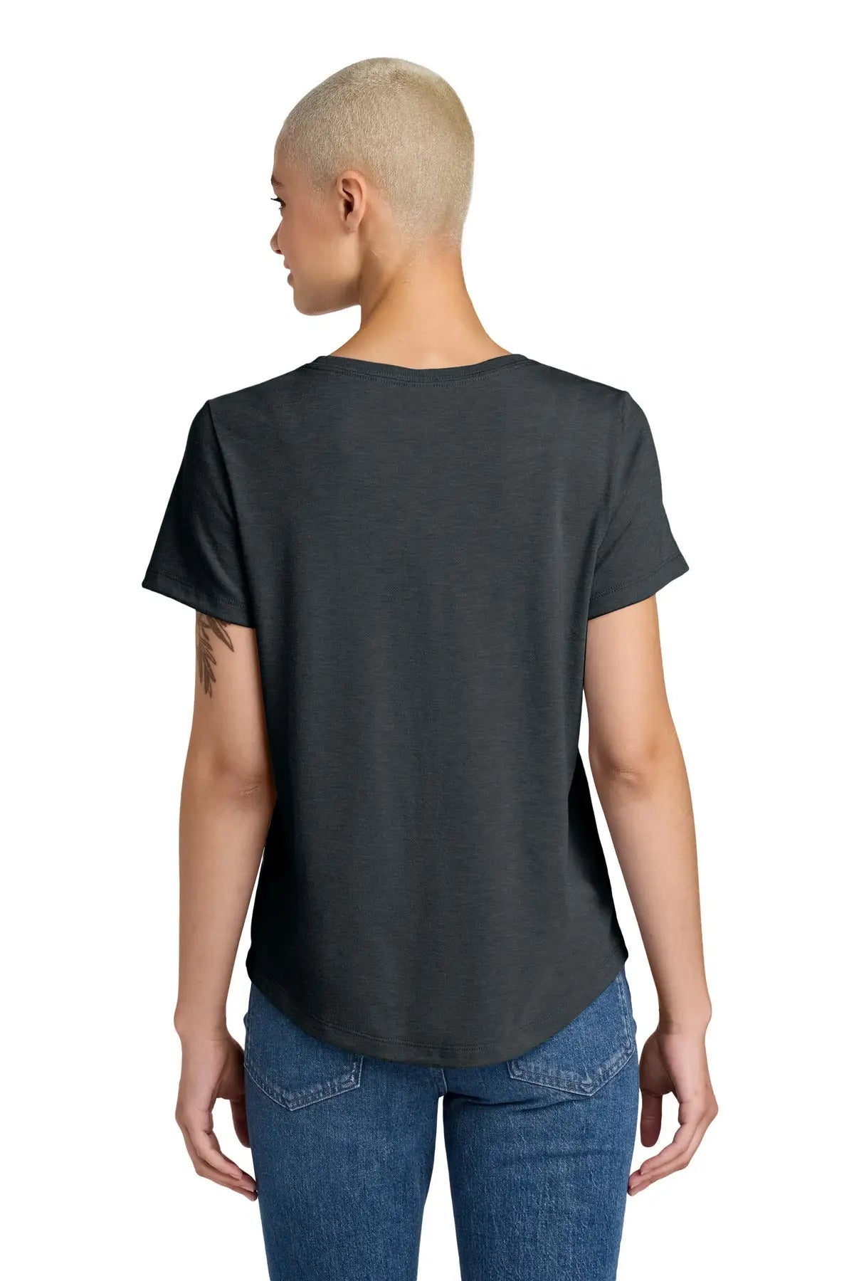Allmade Al2015 Allmade Women’s Relaxed Tri-blend Scoop Neck Tee - Space Black
