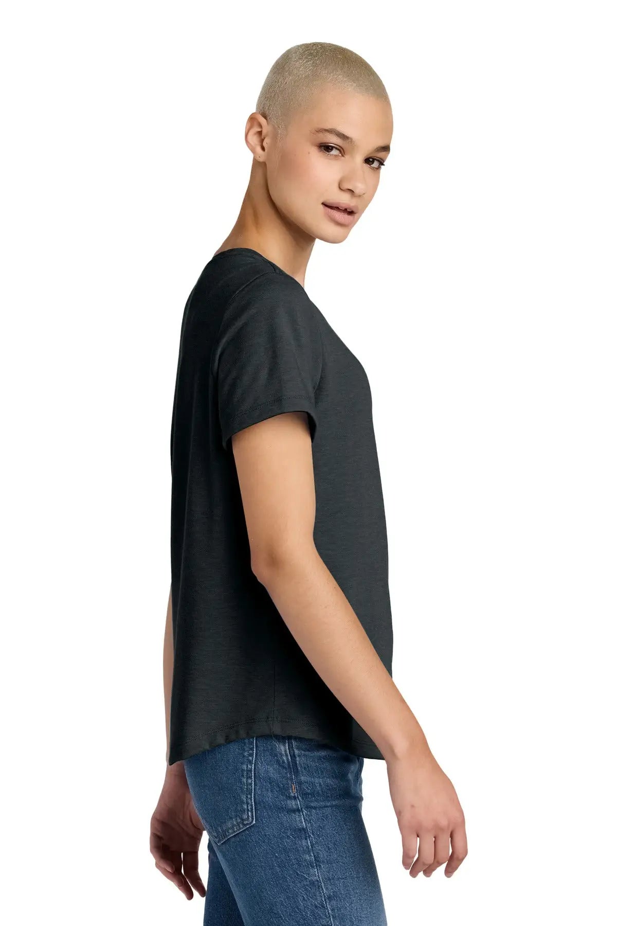 Allmade Al2015 Allmade Women’s Relaxed Tri-blend Scoop Neck Tee - Space Black