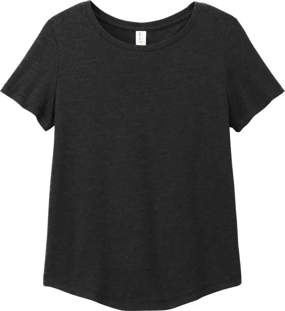 Allmade Al2015 Women’s Relaxed Tri-blend Scoop Neck Tee - Spaceblack