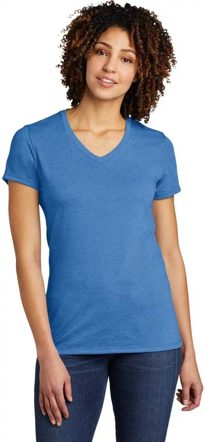 Allmade Al2018 Women’s Tri-blend V-neck Tee - Azure Blue