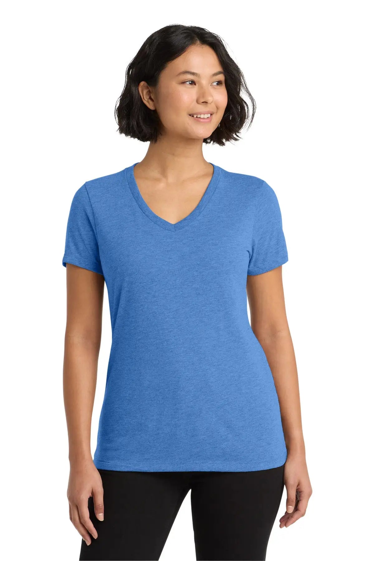 Allmade Al2018 Allmade Women’s Tri-blend V-neck Tee - Azure Blue - Ladies Xs