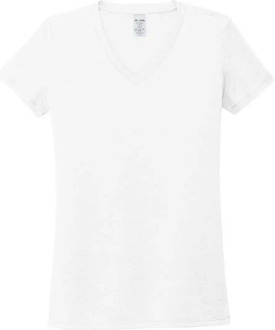 Allmade Al2018 Women’s Tri Blend v Neck Tee Bright White