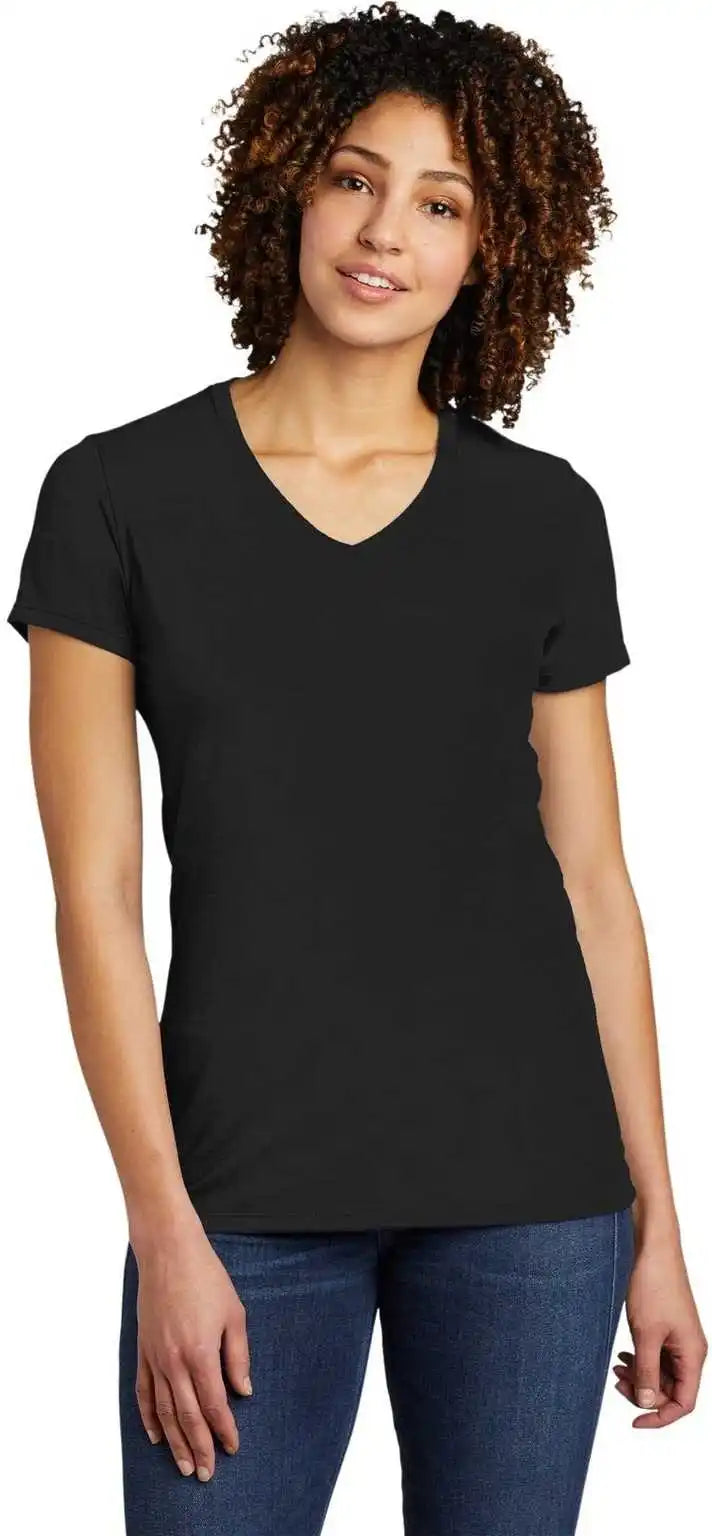 Allmade Al2018 Women’s Tri-blend V-neck Tee - Deep Black