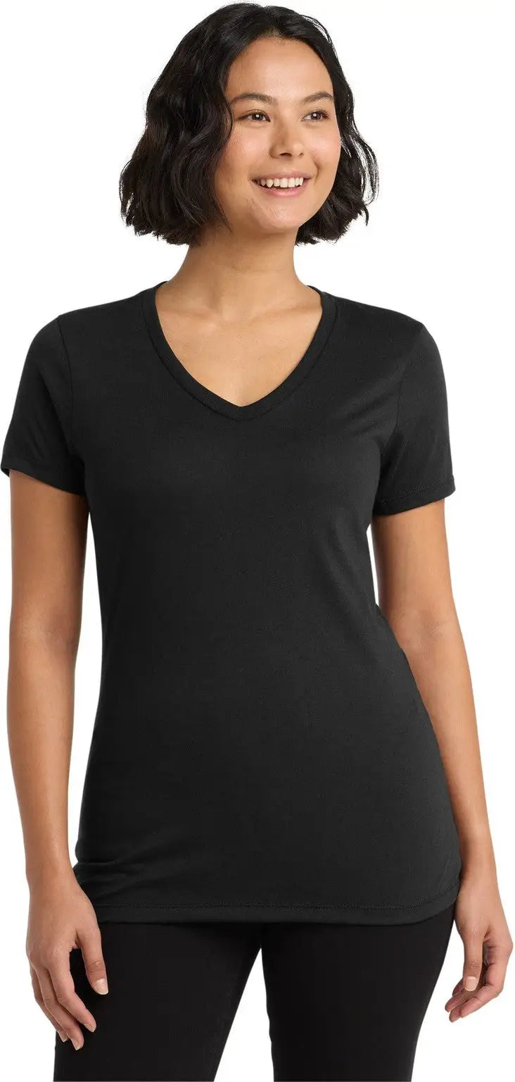 Allmade Al2018 Allmade Women’s Tri-blend V-neck Tee - Deep Black - Ladies Xs