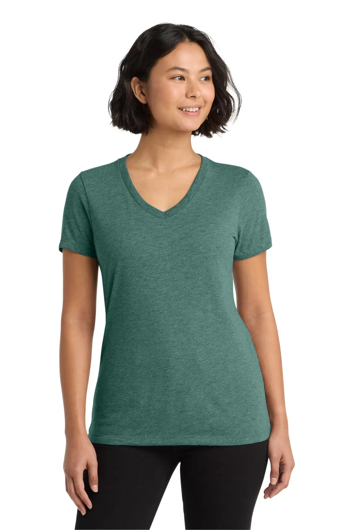 Allmade Al2018 Allmade Women’s Tri-blend V-neck Tee - Deep Sea Green - Ladies Xs