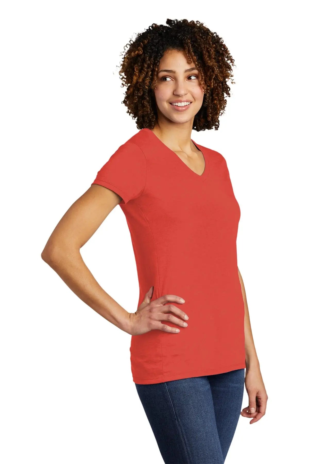 Allmade Al2018 Allmade Women’s Tri-blend V-neck Tee - Desert Sun