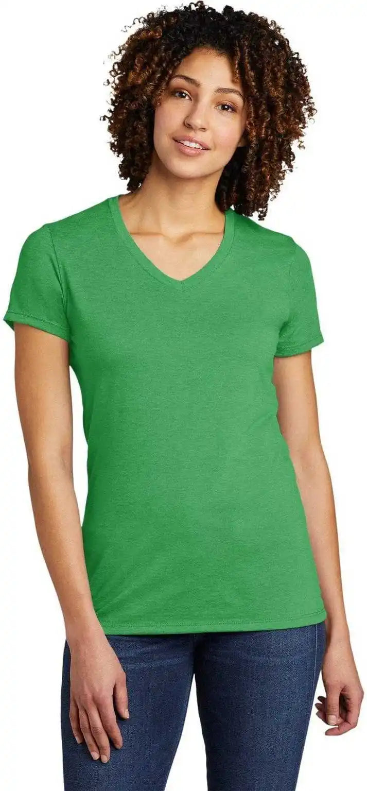 Allmade Al2018 Women’s Tri Blend v Neck Tee Enviro Green