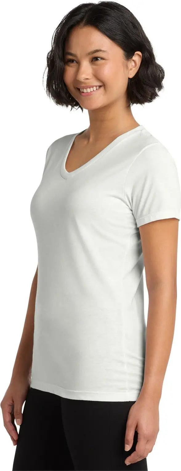 Allmade Al2018 Allmade Women’s Tri-blend V-neck Tee - Fairly White