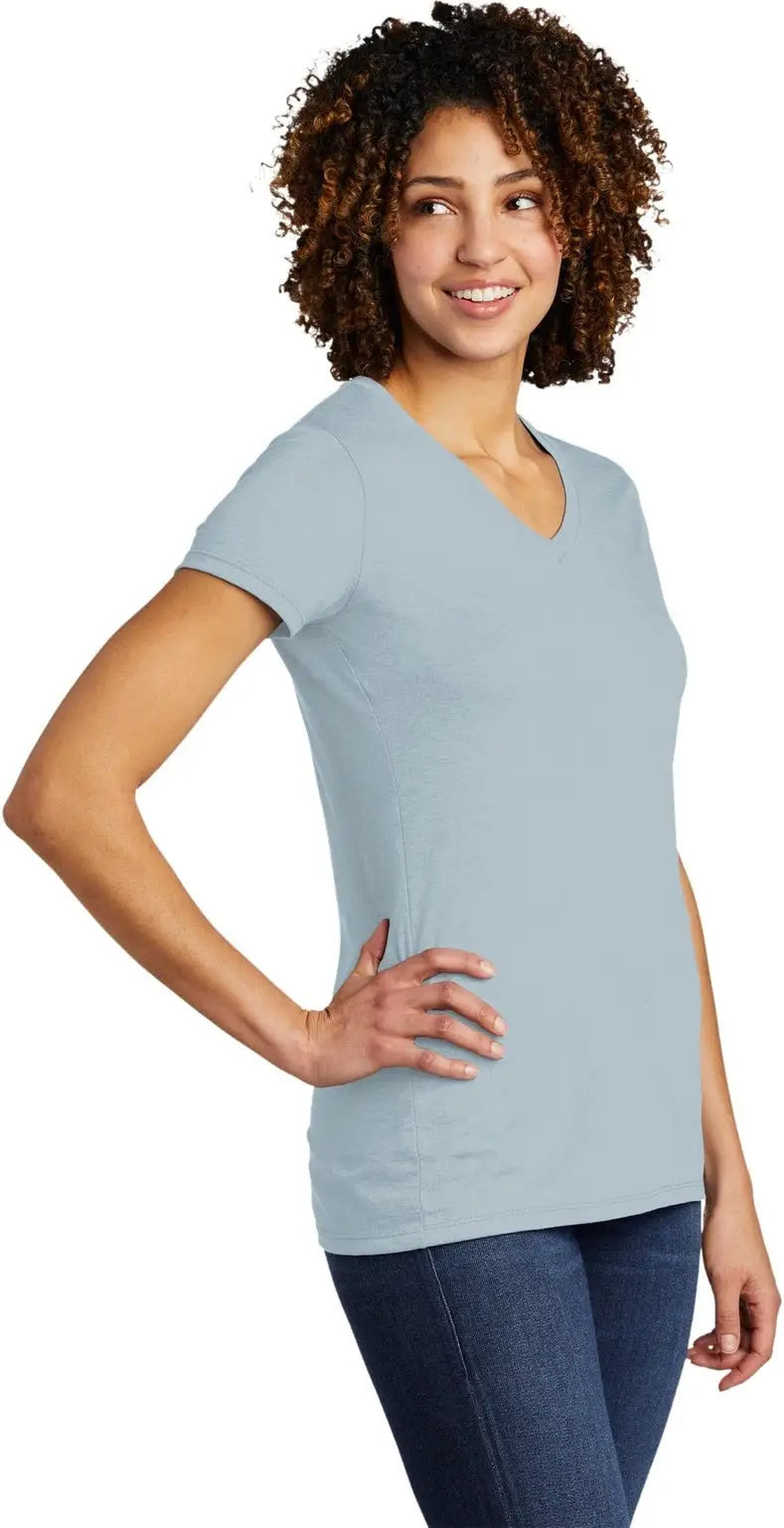 Allmade Al2018 Allmade Women’s Tri-blend V-neck Tee - i Like you Blue