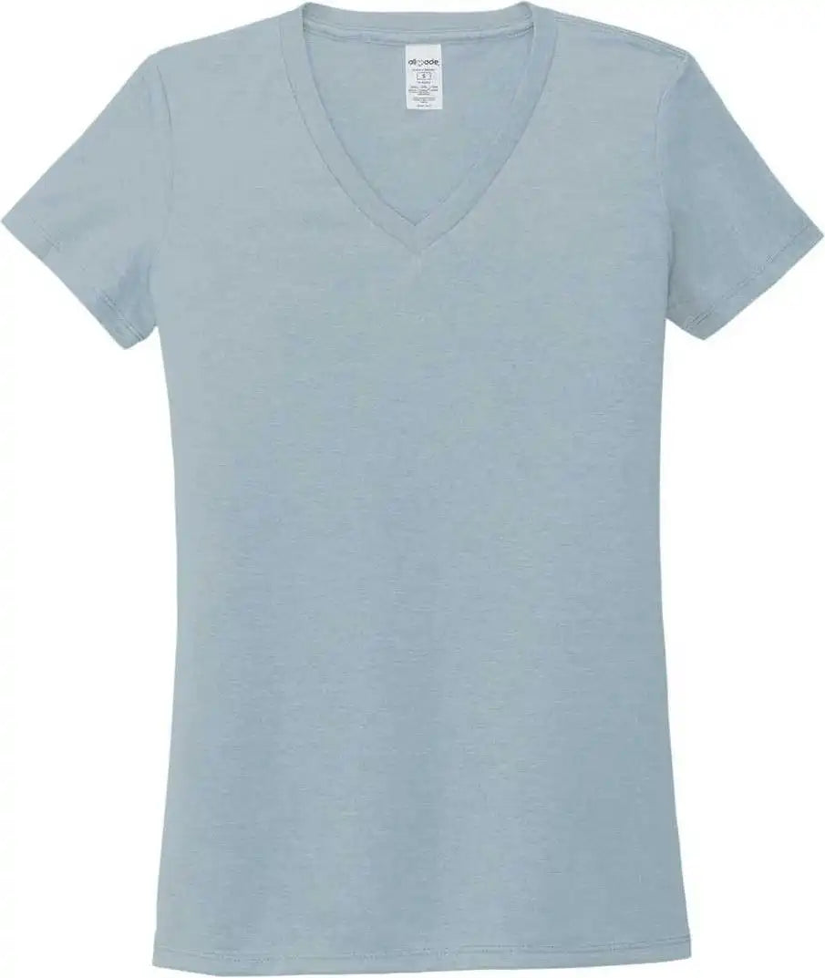 Allmade Al2018 Women’s Tri-blend V-neck Tee - i Like you Blue