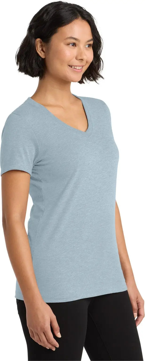 Allmade Al2018 Allmade Women’s Tri-blend V-neck Tee - i Like you Blue
