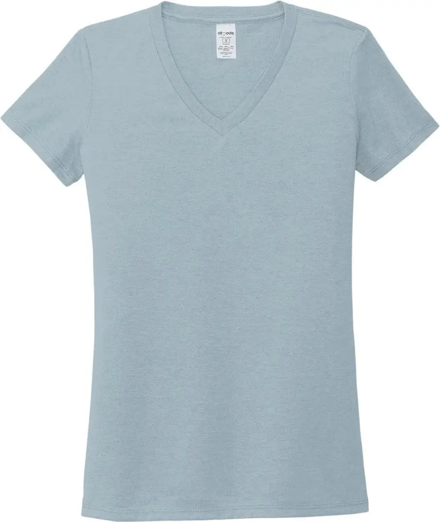 Allmade Al2018 Allmade Women’s Tri-blend V-neck Tee - i Like you Blue