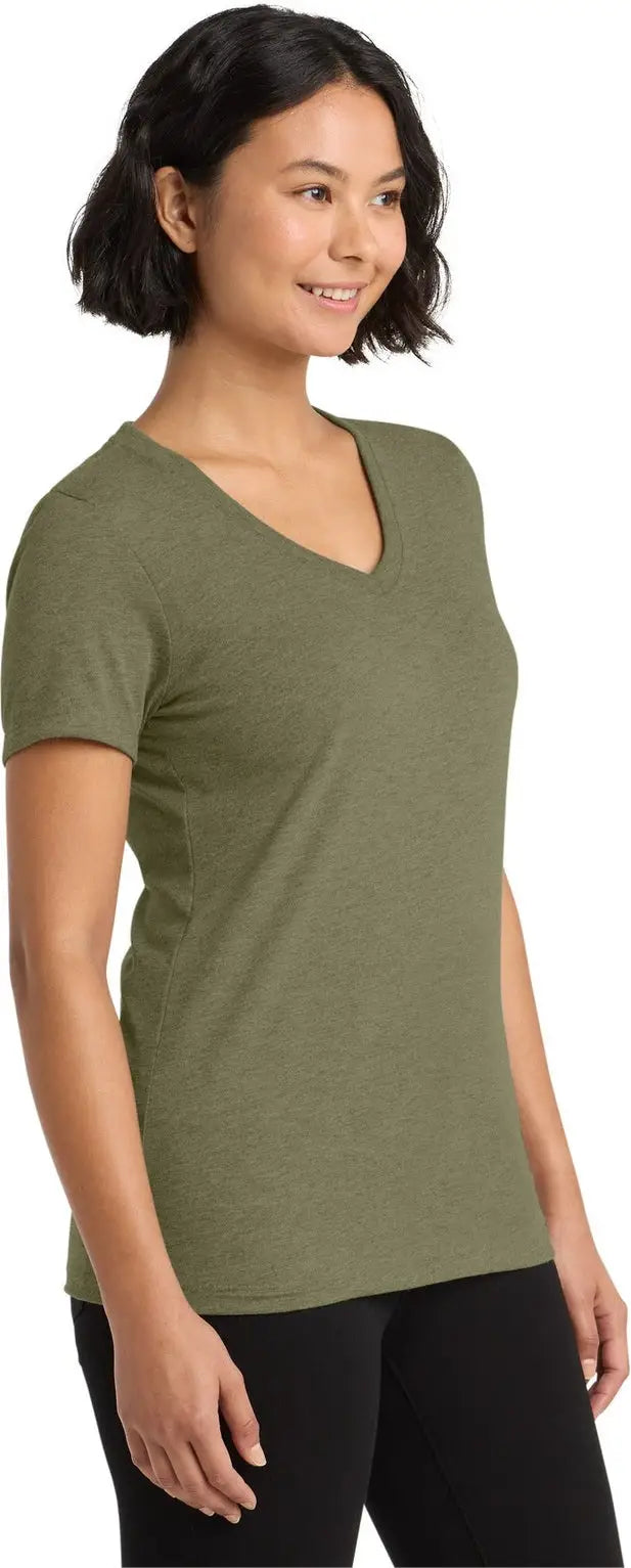 Allmade Al2018 Allmade Women’s Tri-blend V-neck Tee - Olive you Green