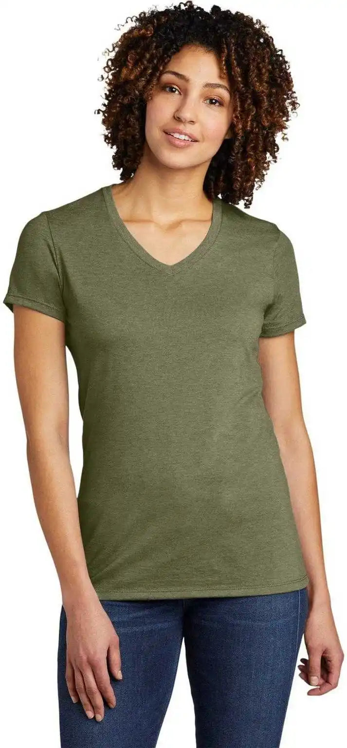 Allmade Al2018 Women’s Tri-blend V-neck Tee - Olive you Green