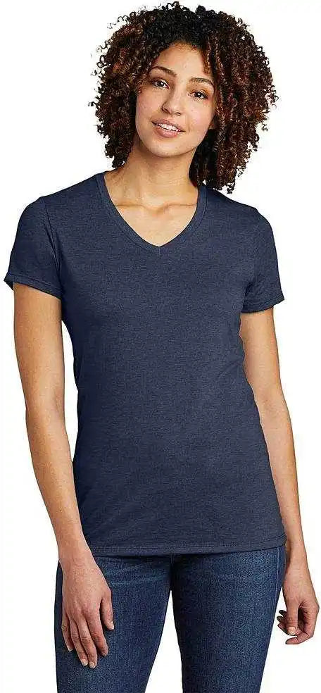 Allmade Al2018 Women’s Tri Blend v Neck Tee Rebel Blue
