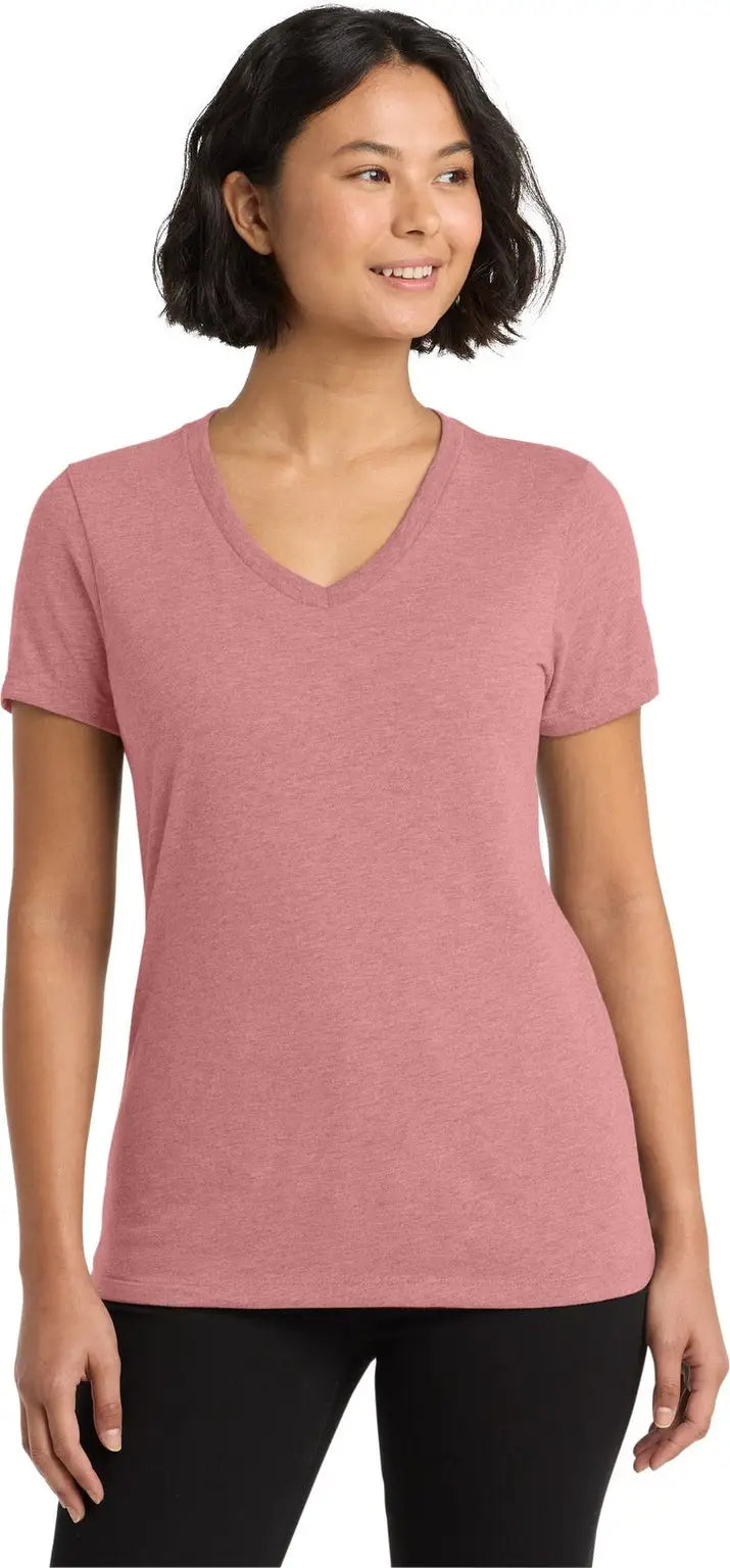 Allmade Al2018 Allmade Women’s Tri-blend V-neck Tee - Vintage Rose - Ladies Xs