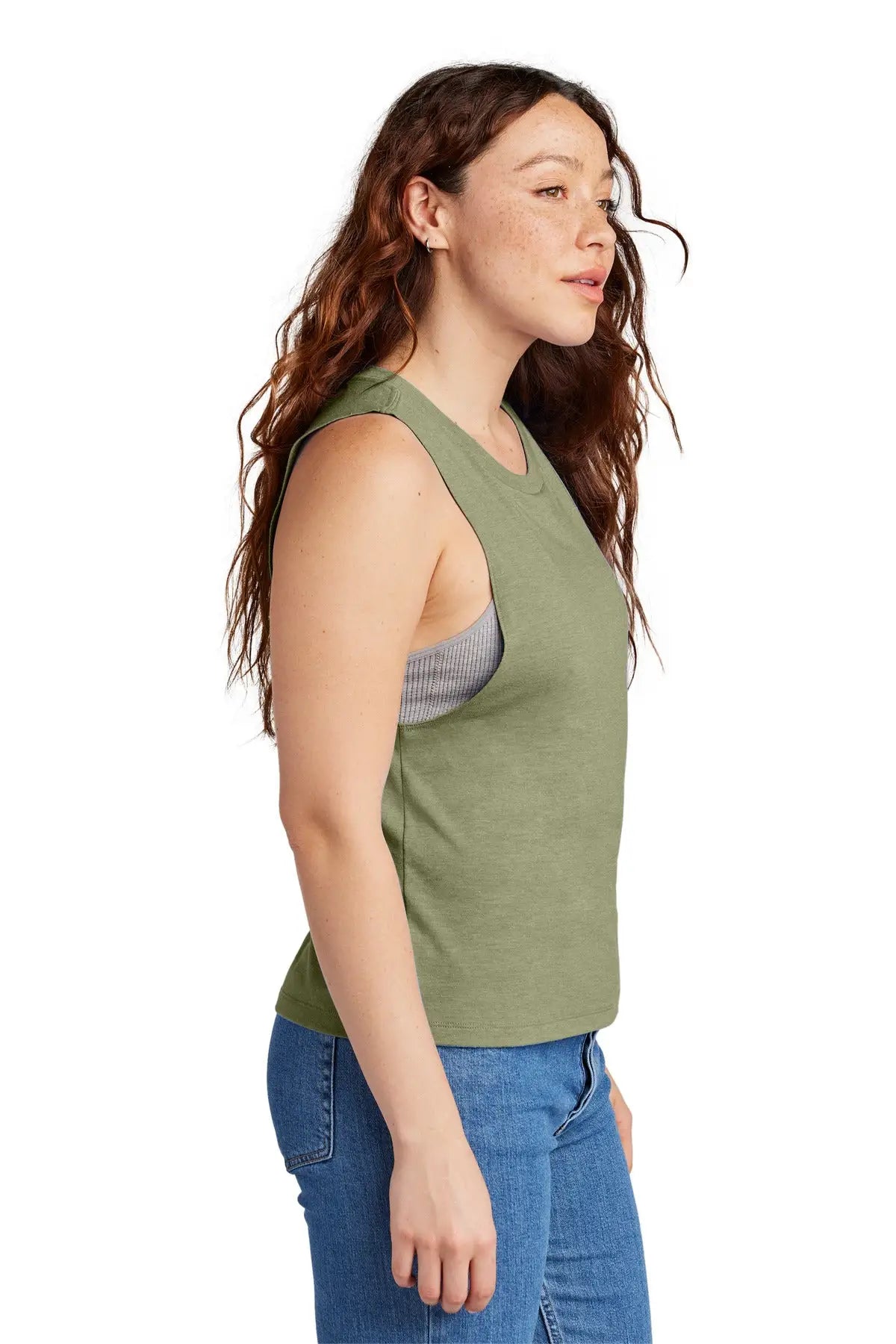 Allmade Al2020 Allmade Women’s Tri-blend Muscle Tank - Olive you Green