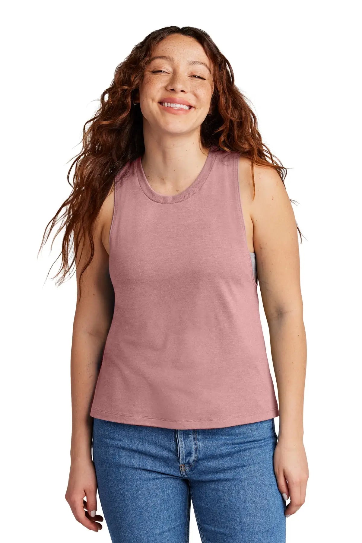 Allmade Al2020 Allmade Women’s Tri-blend Muscle Tank - Vintage Rose - Ladies Xs