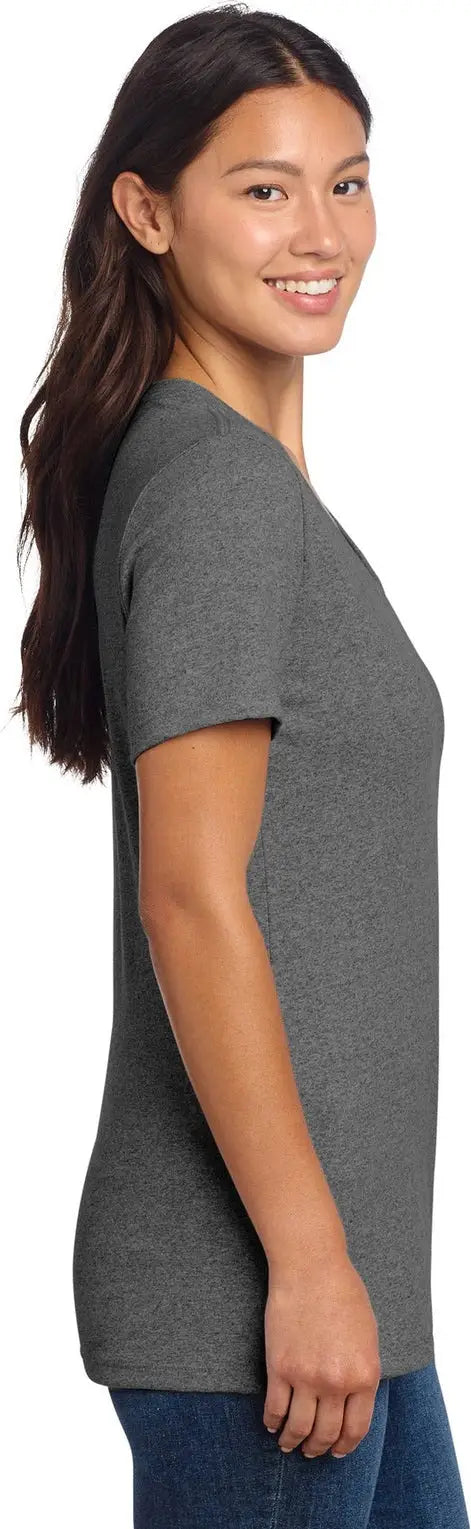 Allmade Al2303 Allmade Women’s Recycled Blend V-neck Tee - Charcoal Heather