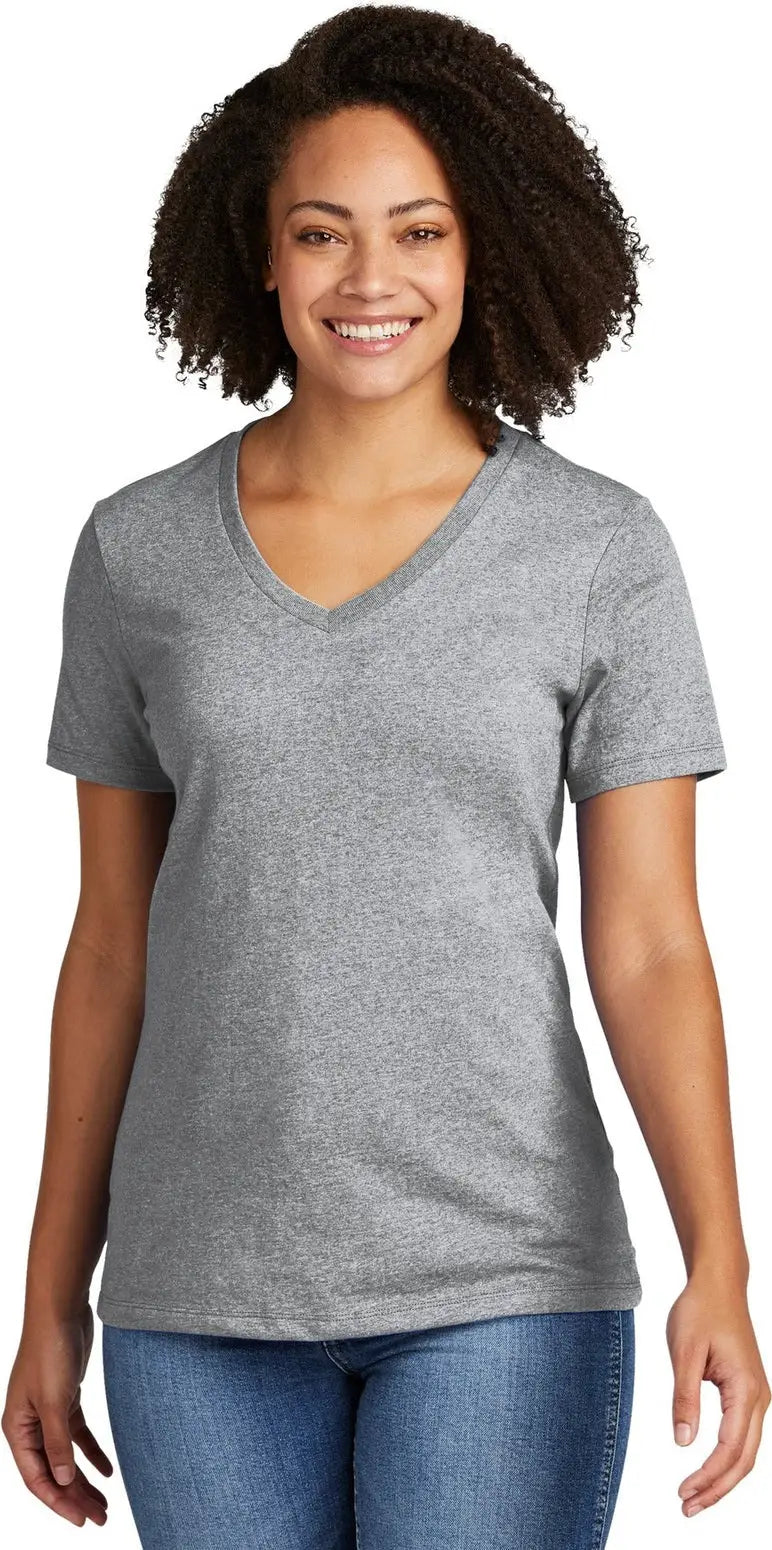 Allmade Al2303 Allmade Women’s Recycled Blend V-neck Tee - Gray Heather - Ladies Xs