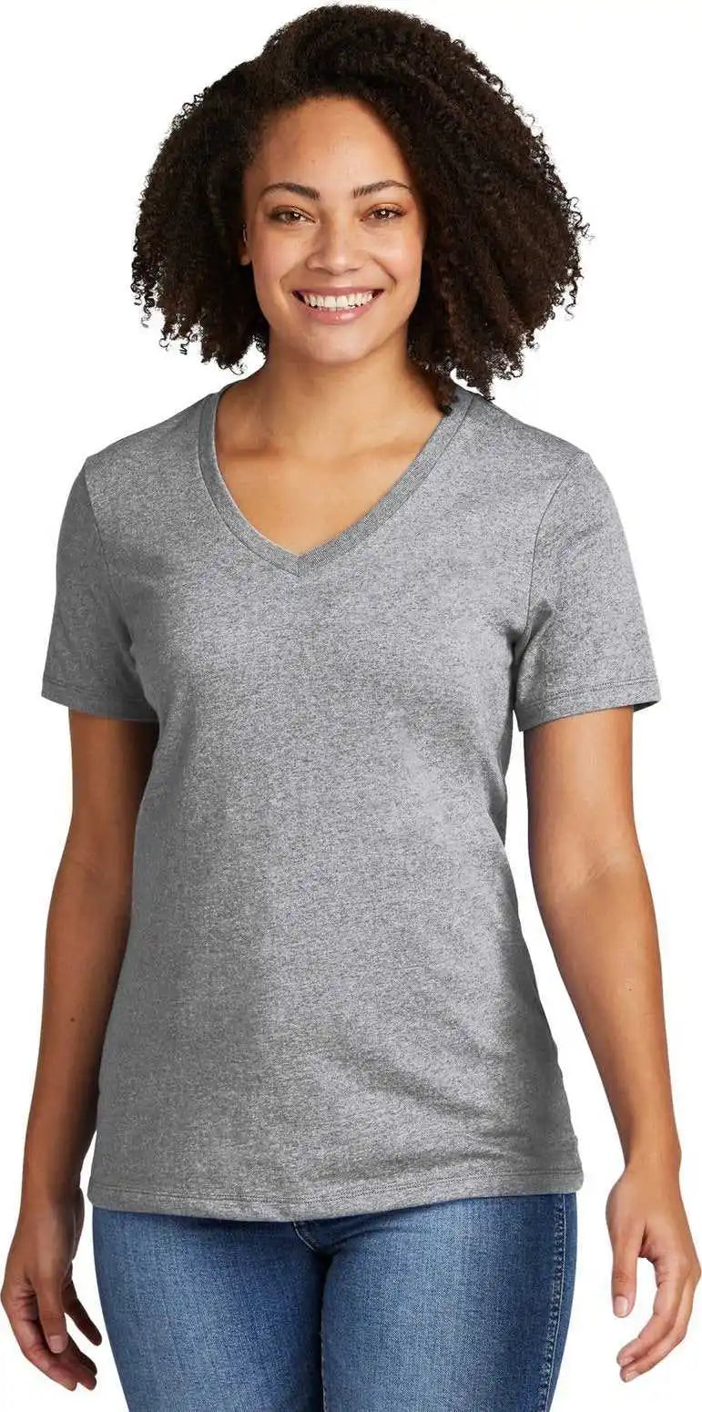 Allmade Al2303 Women’s Recycled Blend V-neck Tee - Remade Grey Heather