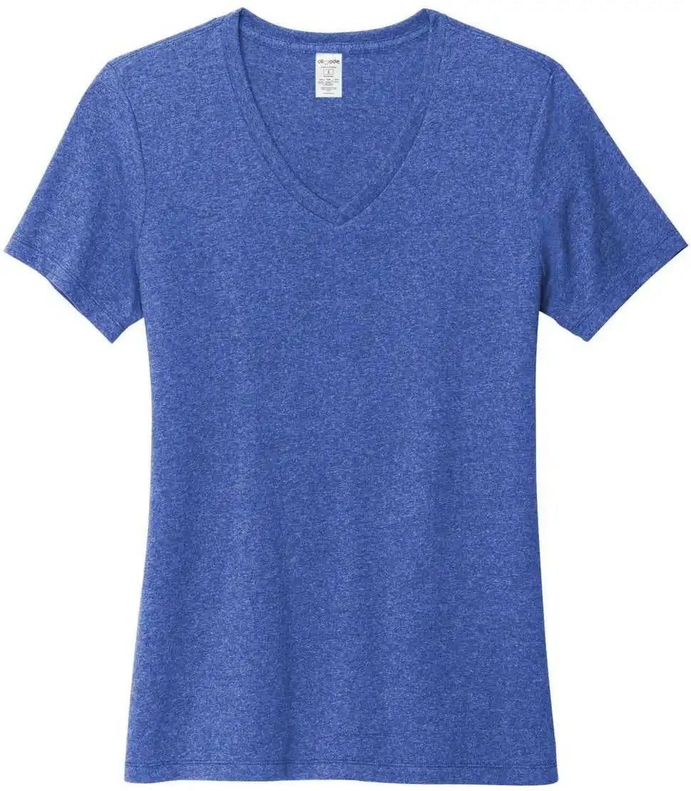 Allmade Al2303 Women’s Recycled Blend V-neck Tee - Reused Royal Heather