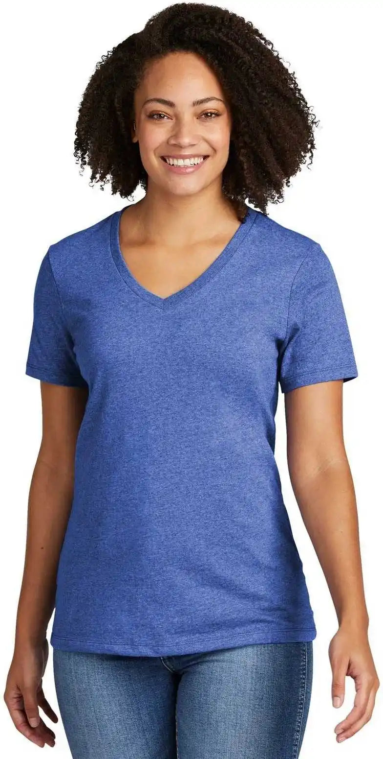 Allmade Al2303 Women’s Recycled Blend V-neck Tee - Reused Royal Heather
